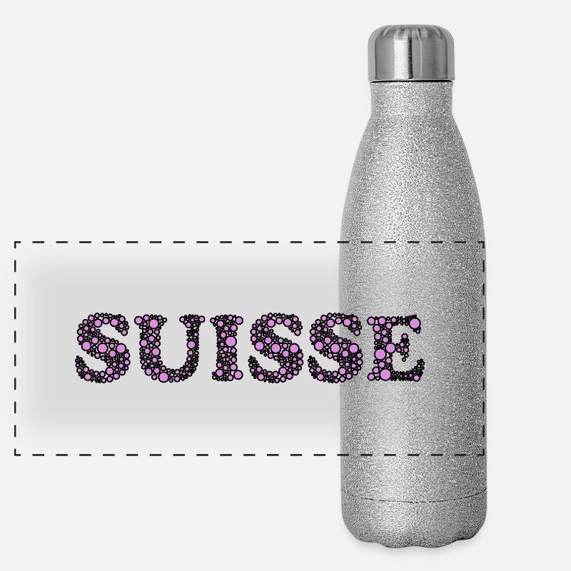 SCHWEIZ Panorama Glitzer Isolierflasche 500 ml