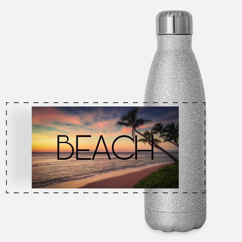 plage Gourde isotherme panoramique pailletée 500 ml