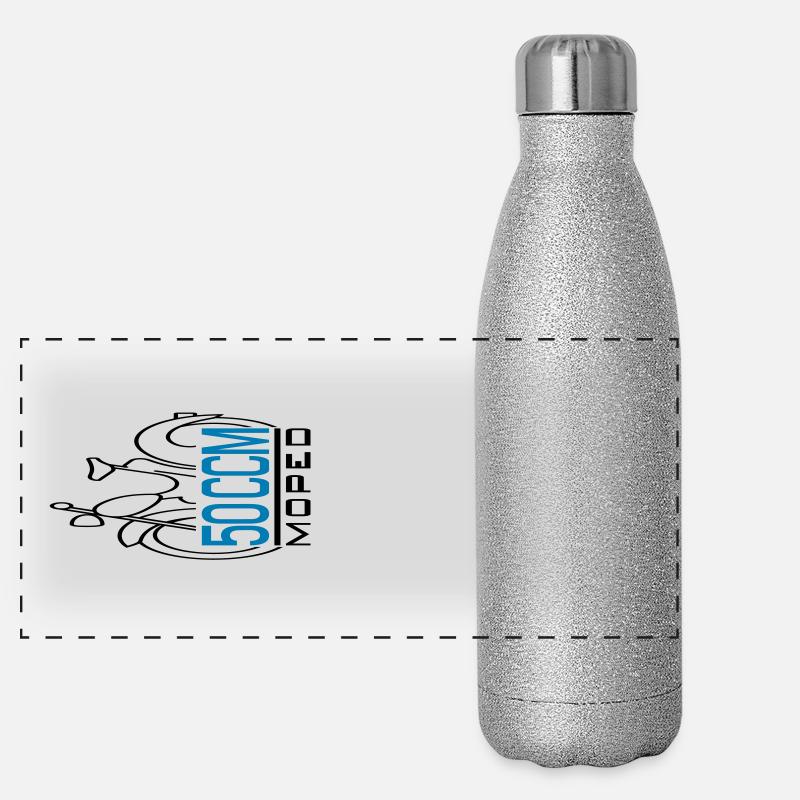 Moped SR2 50 ccm Emblem Panorama Glitzer Isolierflasche 500 ml