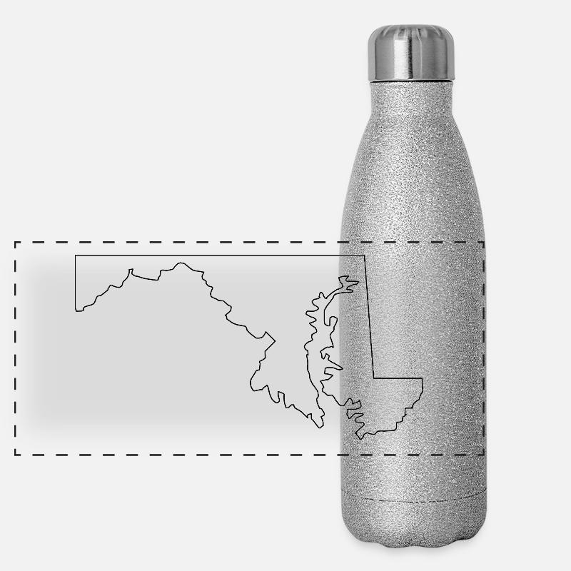 Carte du Maryland Gourde isotherme panoramique pailletée 500 ml