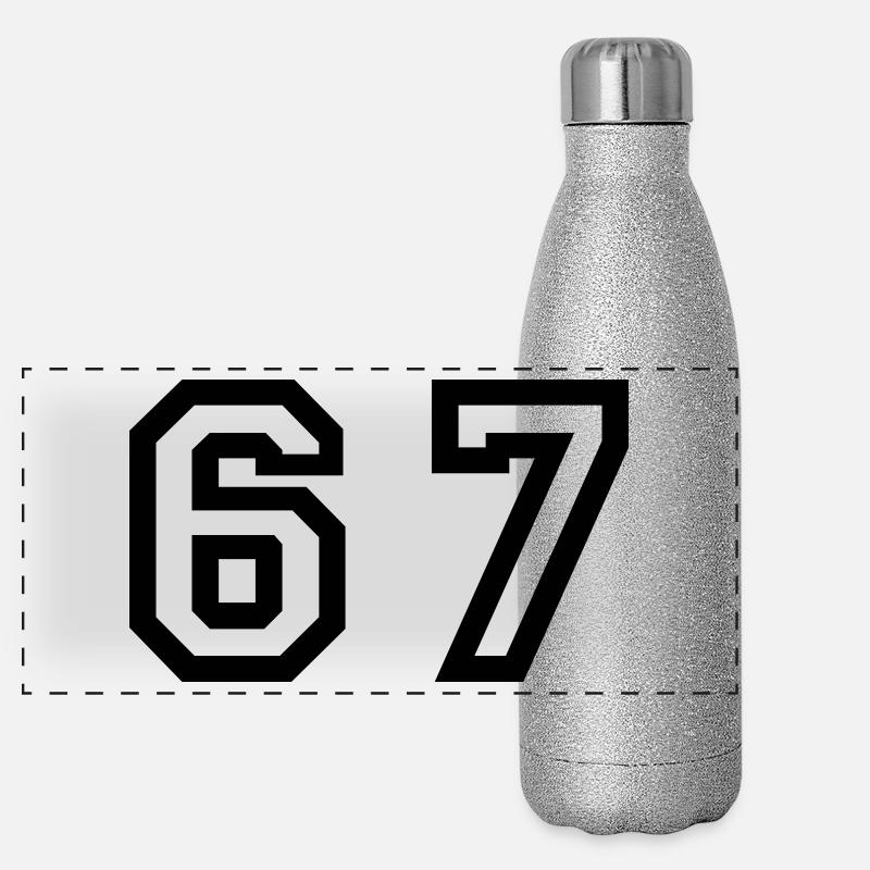 Number - 67 - Sixty Seven Panorama Glitzer Isolierflasche 500 ml
