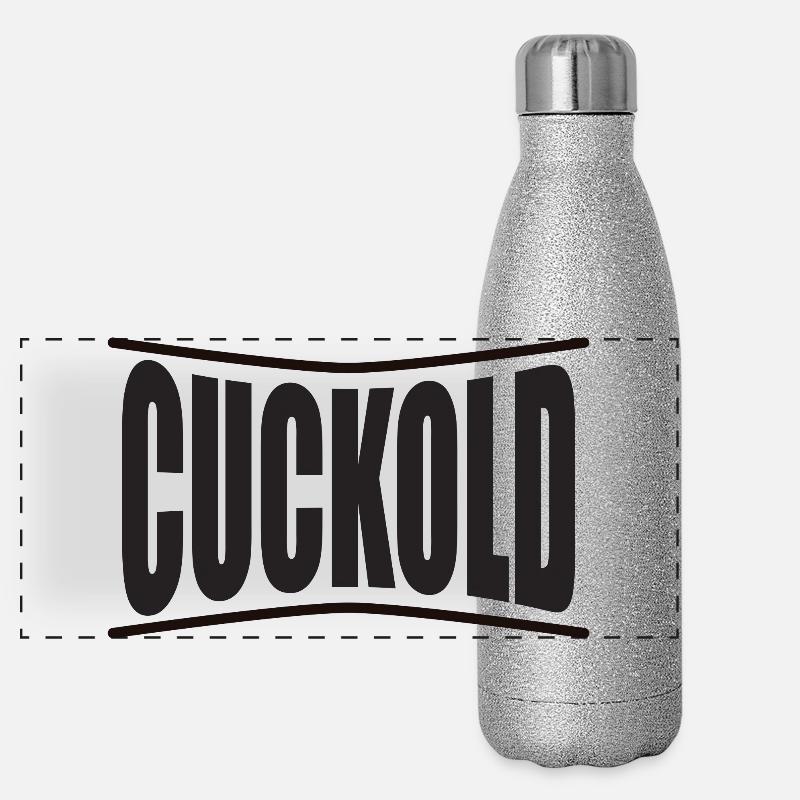 cocu t-shirt design conception de texte Gourde isotherme panoramique pailletée 500 ml