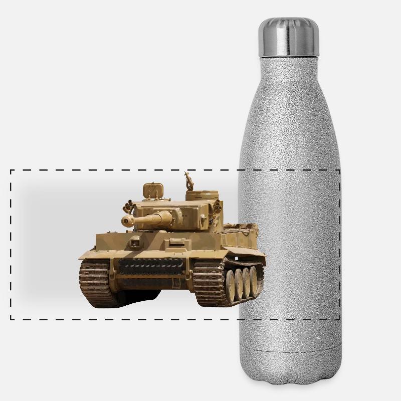 Char de tigre Gourde isotherme panoramique pailletée 500 ml