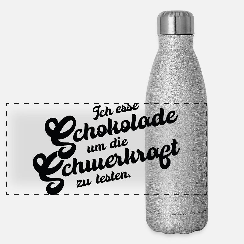 Chocolate Gravity Test Panoramic Glitter Thermal Bottle 500 ml