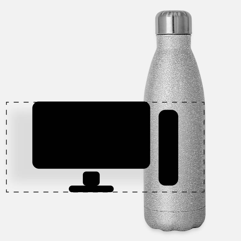 Icône minimaliste de configuration PC – Gamer Design Gourde isotherme panoramique pailletée 500 ml