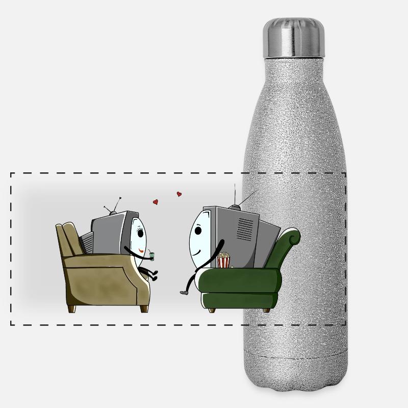 Fernsehen Panorama Glitzer Isolierflasche 500 ml