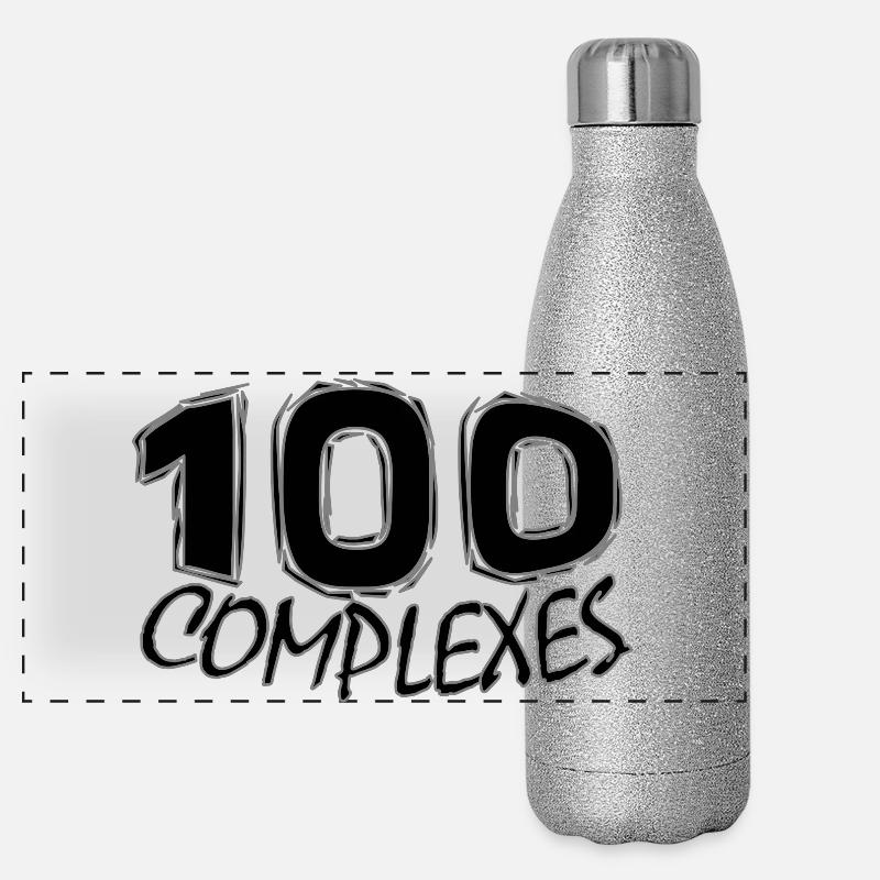 100 complexes Gourde isotherme panoramique pailletée 500 ml