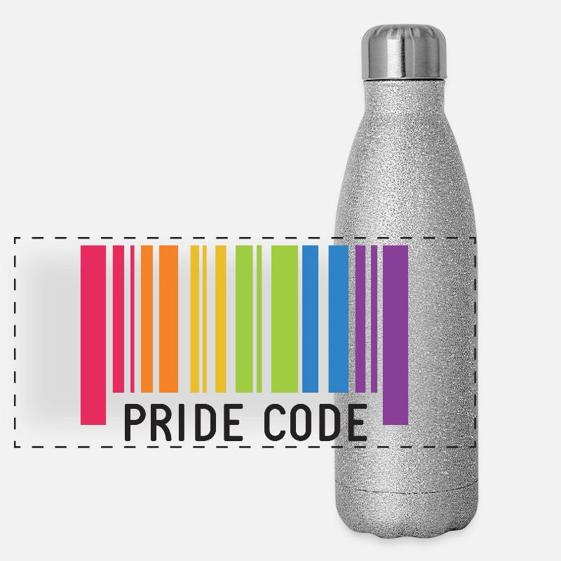 LGBT Pride Monat - Pride Code Panorama Glitzer Isolierflasche 500 ml
