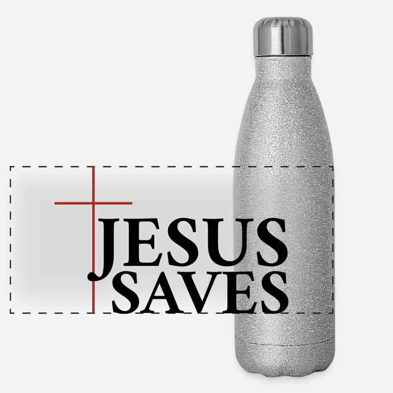Jésus sauve Gourde isotherme panoramique pailletée 500 ml