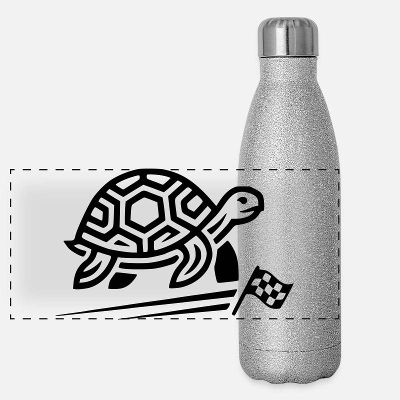 Schildkröte Panorama Glitzer Isolierflasche 500 ml
