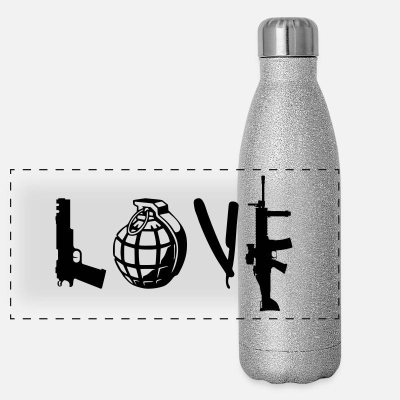 AMOUR Gourde isotherme panoramique pailletée 500 ml