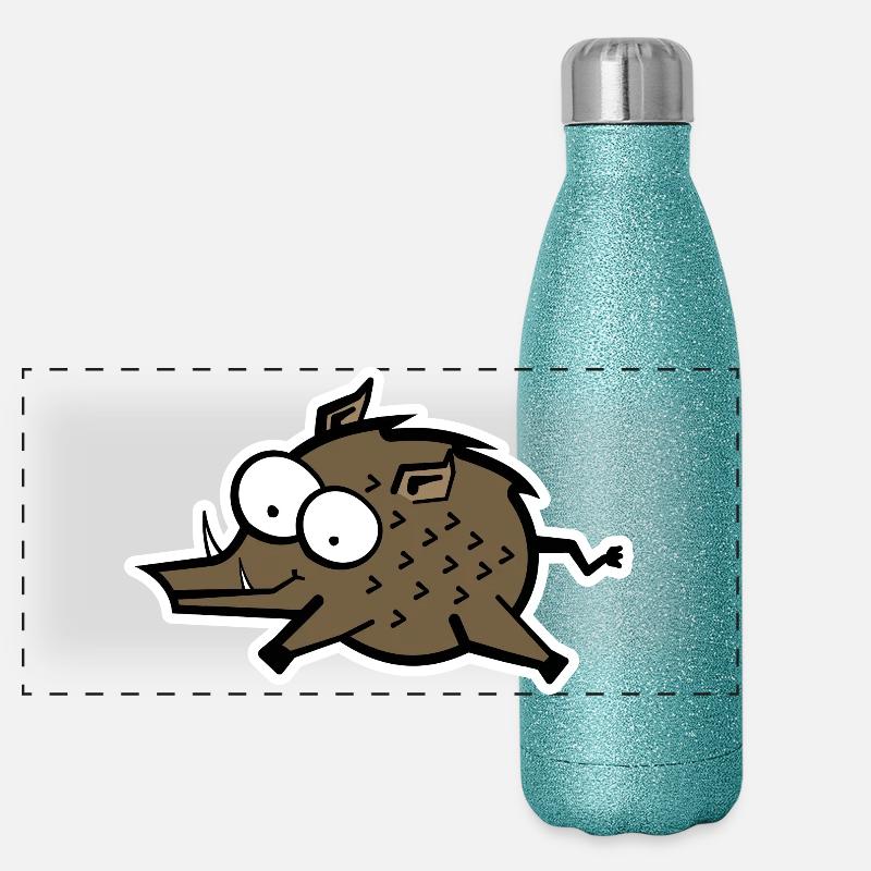 Sanglier Gourde isotherme panoramique pailletée 500 ml