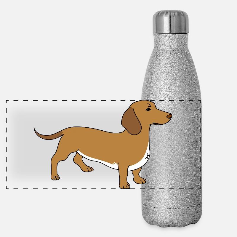Teckel Gourde isotherme panoramique pailletée 500 ml