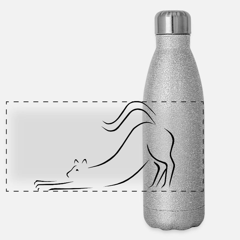 chat Gourde isotherme panoramique pailletée 500 ml