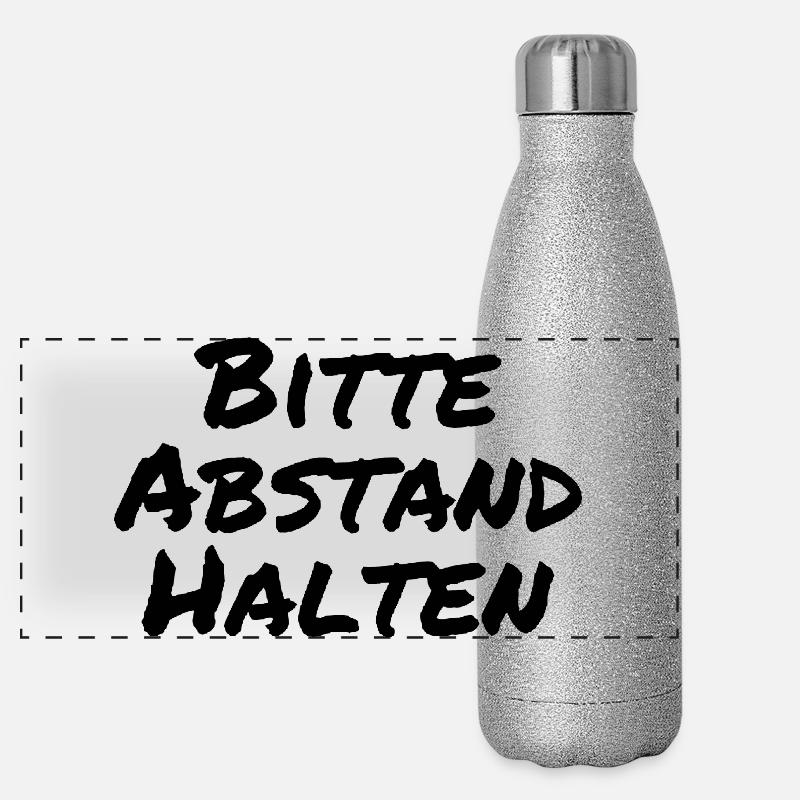 Please keep your distance Panoramic Glitter Thermal Bottle 500 ml