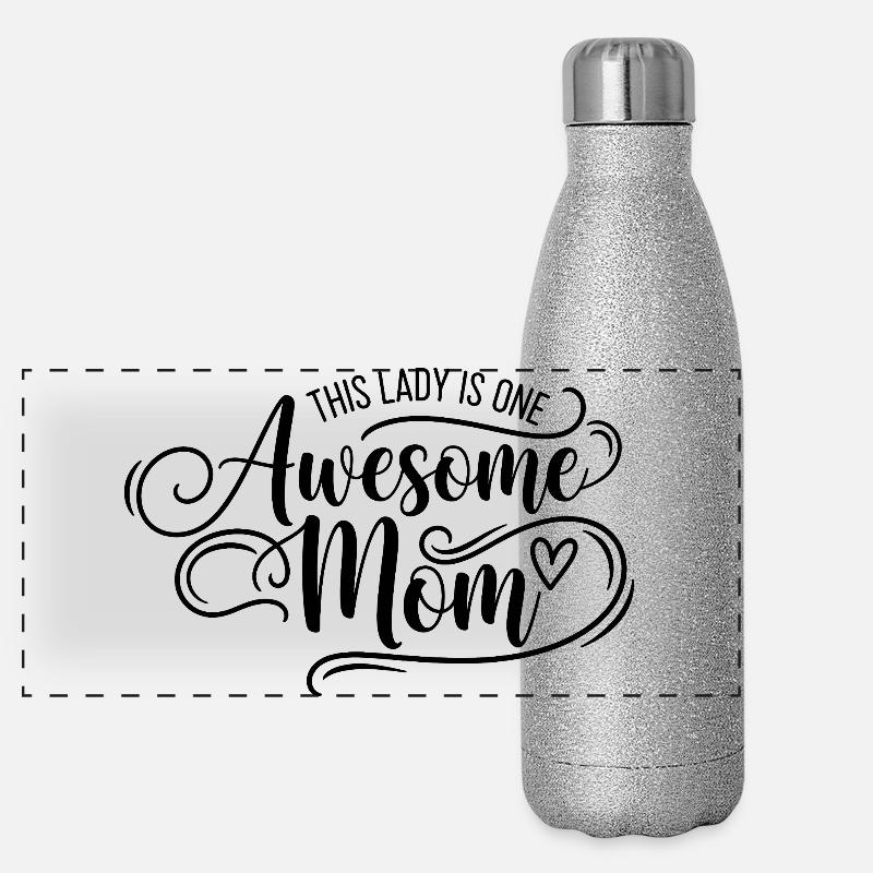 Diese Dame Ist Eine Tolle Mutter Mama Geschenk Panorama Glitzer Isolierflasche 500 ml