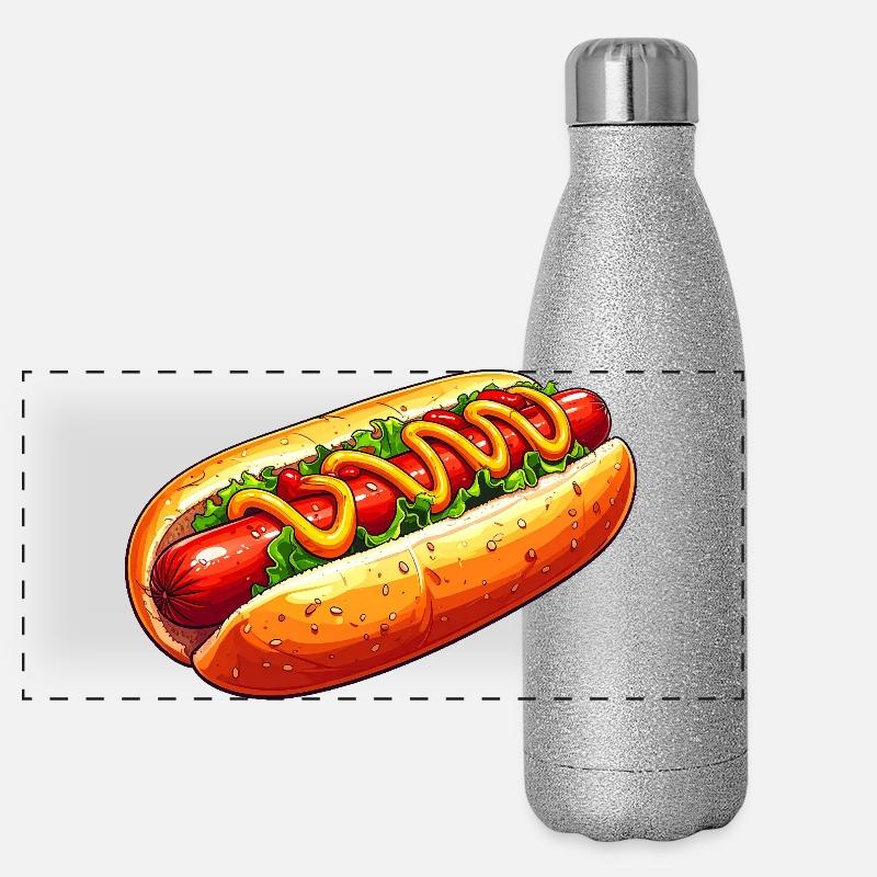 Hot-dog Gourde isotherme panoramique pailletée 500 ml