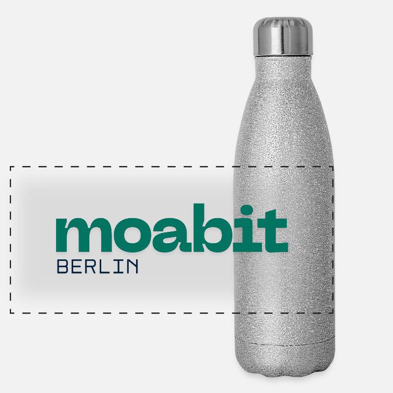 Moabit Berlin Schönes simples Design Panorama Glitzer Isolierflasche 500 ml