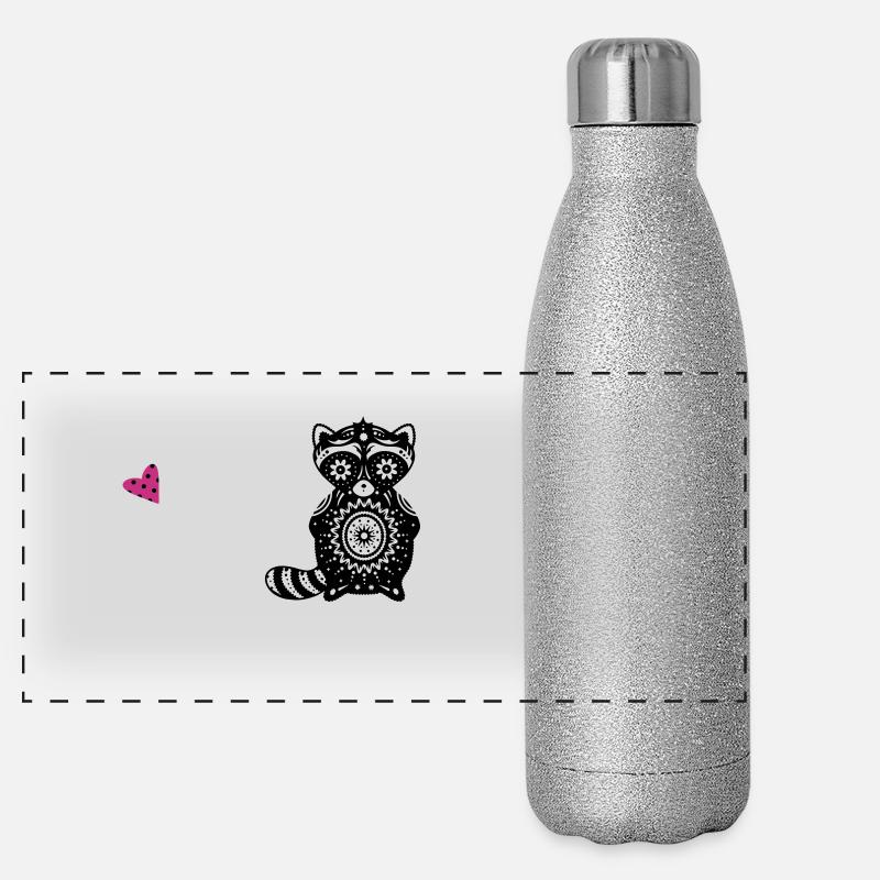 A small dotted heart Panoramic Glitter Thermal Bottle 500 ml