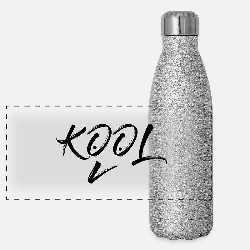 Kool bird face beak gift idea Panoramic Glitter Thermal Bottle 500 ml