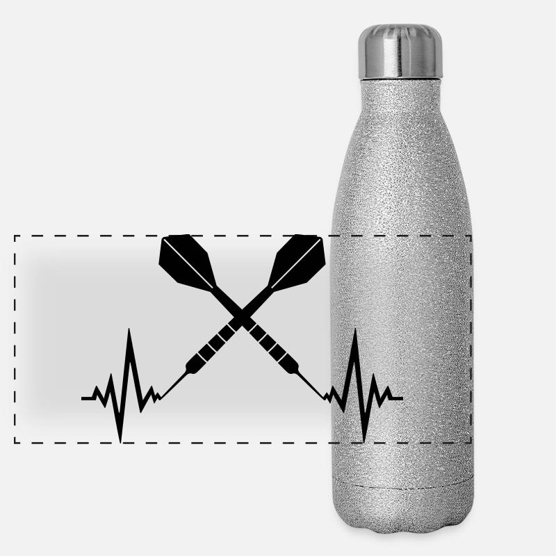 logo cool frequenz herzschlag puls text spielen da Panorama Glitzer Isolierflasche 500 ml