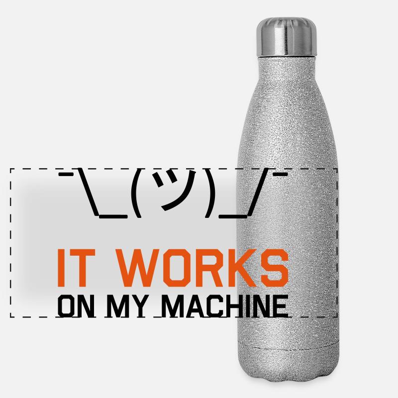 It works on my computer - Panoramic Glitter Thermal Bottle 500 ml - silver glitter