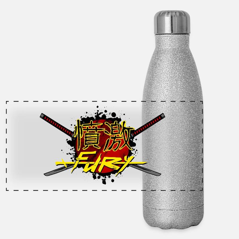 FURY Épée croisée. Gourde isotherme panoramique pailletée 500 ml
