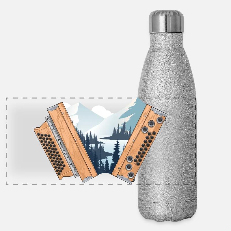 Harmonica Styrian Home Hiver | ZiachON ! Gourde isotherme panoramique pailletée 500 ml