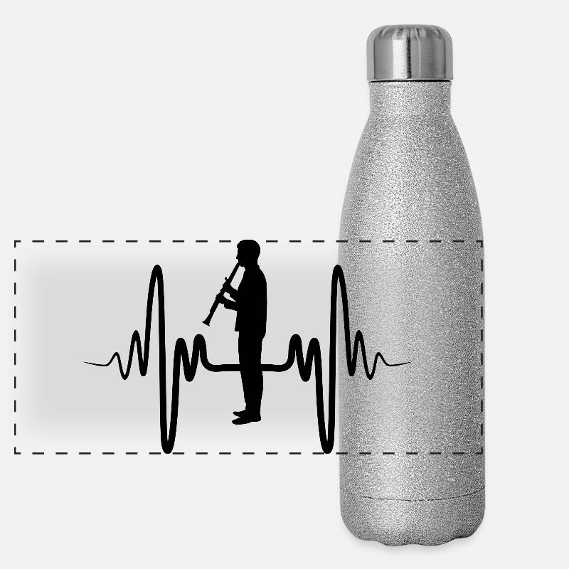 Clarinetist Panoramic Glitter Thermal Bottle 500 ml