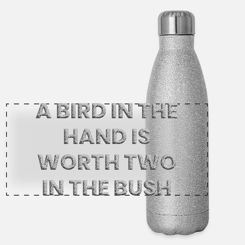 Sprüche 7 Panorama Glitzer Isolierflasche 500 ml