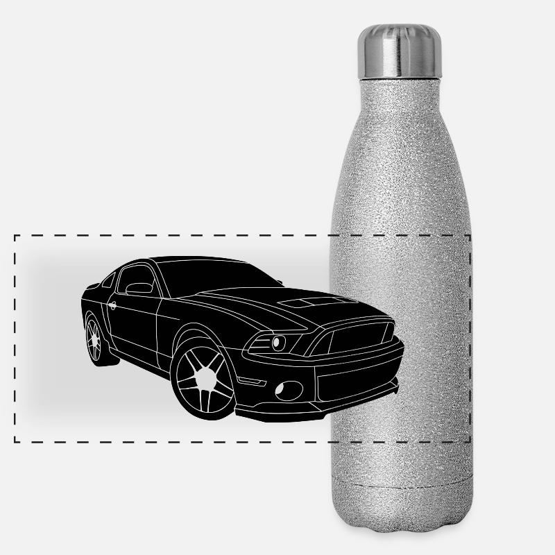 voiture Gourde isotherme panoramique pailletée 500 ml