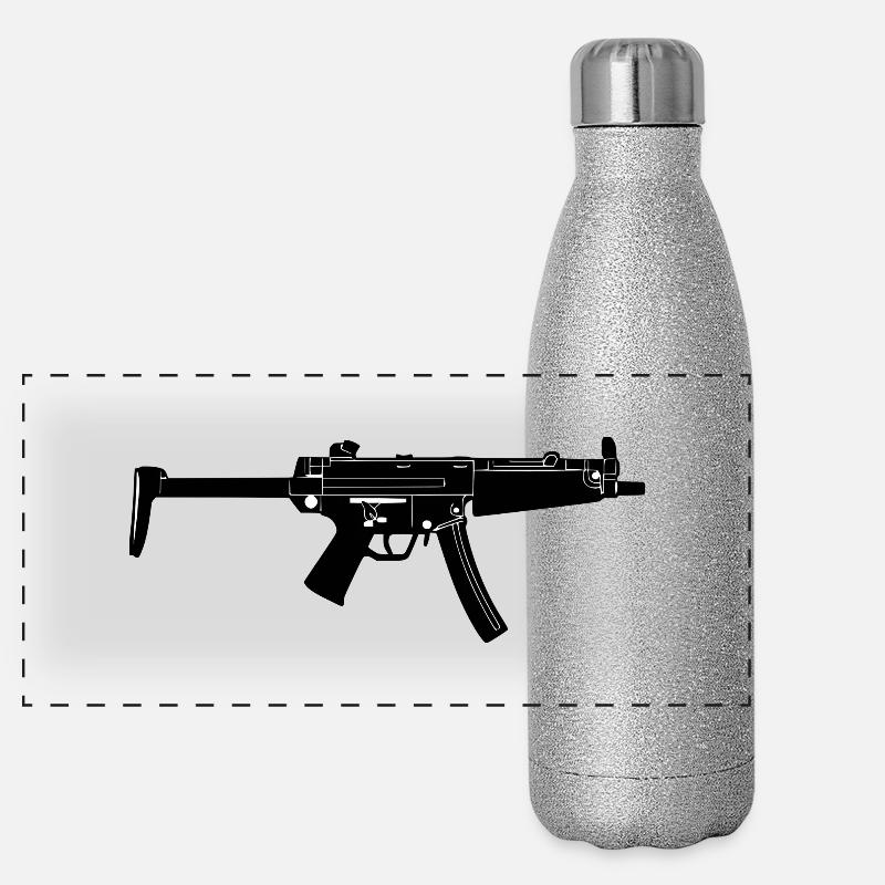 Gewehr Panorama Glitzer Isolierflasche 500 ml