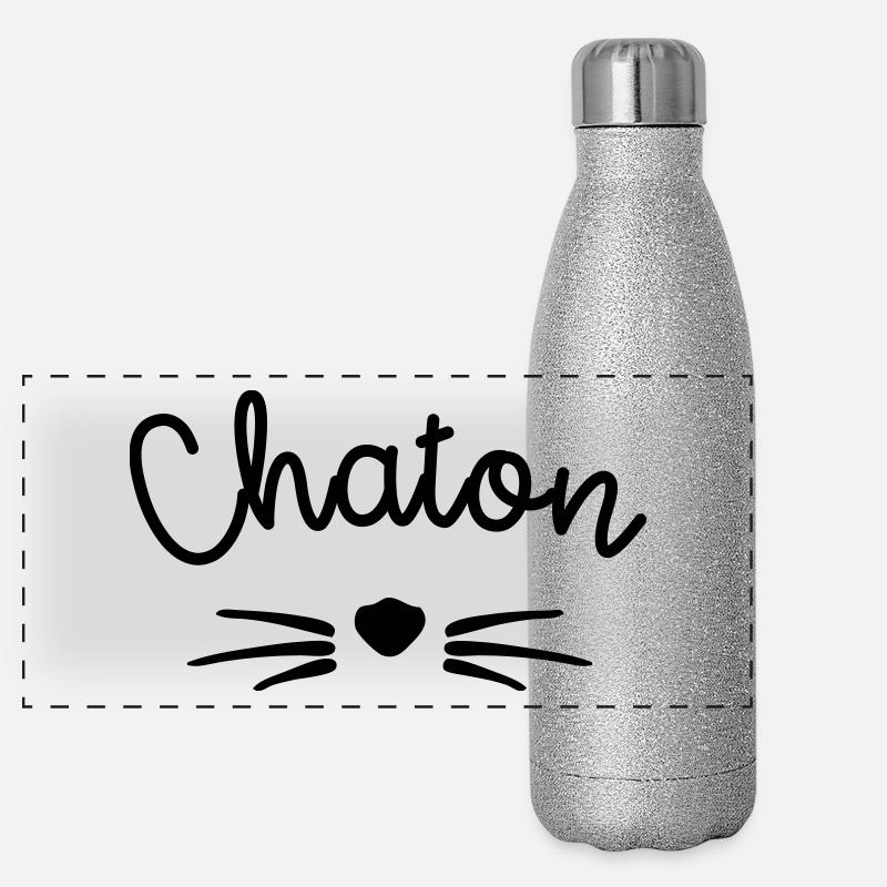Chaton Gourde isotherme panoramique pailletée 500 ml