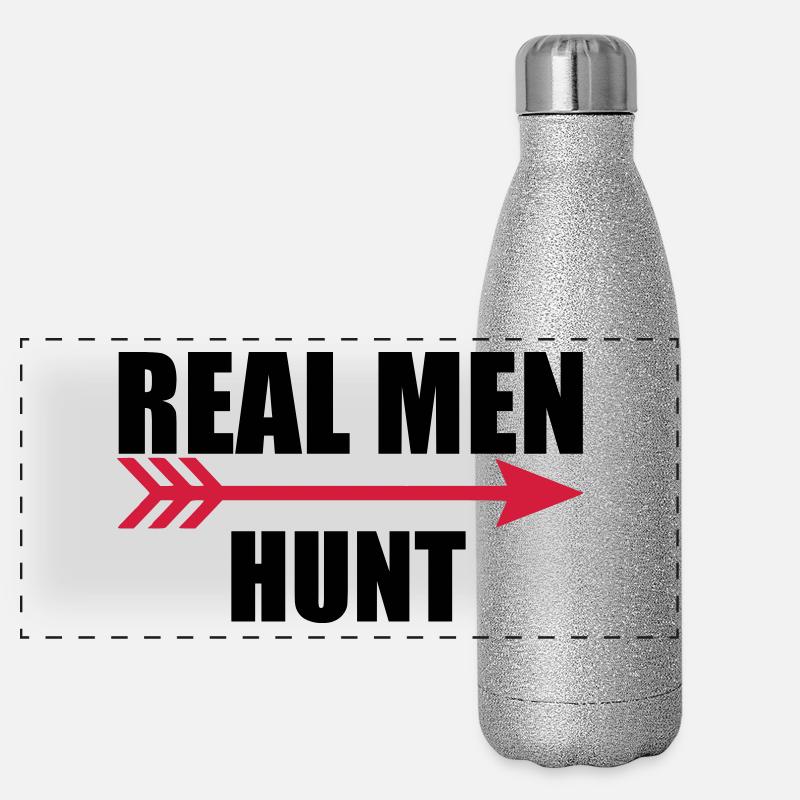 2 real men hunt Panoramic Glitter Thermal Bottle 500 ml
