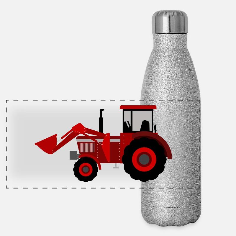 Red tractor Panoramic Glitter Thermal Bottle 500 ml