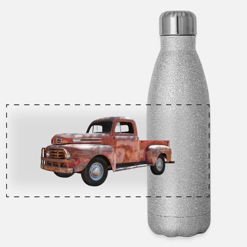 Pick Up Vintage Car Panoramic Glitter Thermal Bottle 500 ml
