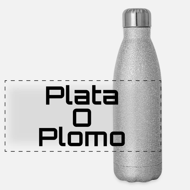 Plata o plomo Gourde isotherme panoramique pailletée 500 ml