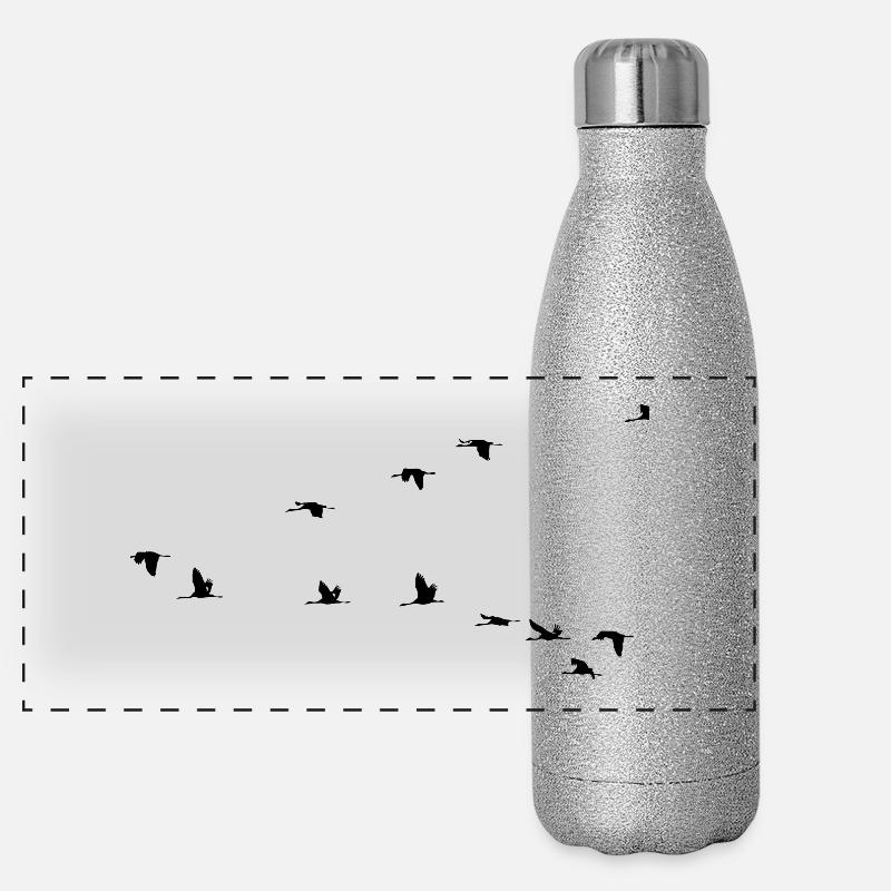 b i r d142 Panorama Glitzer Isolierflasche 500 ml