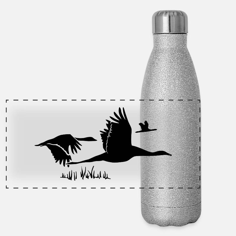 Nuée d'oiseaux Gourde isotherme panoramique pailletée 500 ml