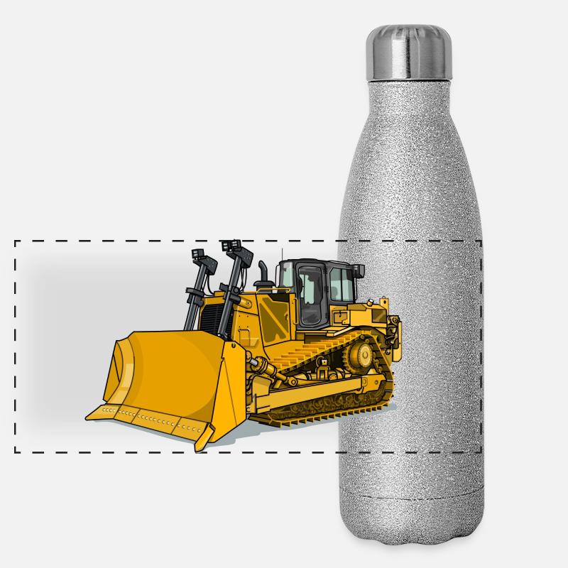 Bulldozer, Bulldozer Gourde isotherme panoramique pailletée 500 ml