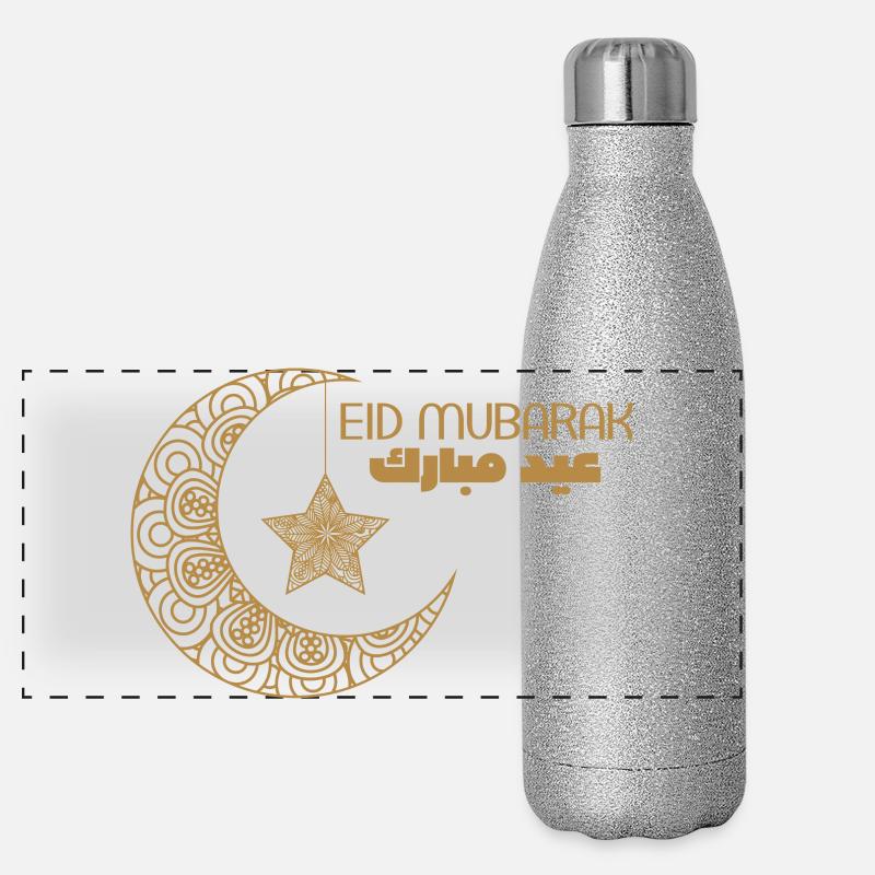 eid mobarak Gourde isotherme panoramique pailletée 500 ml