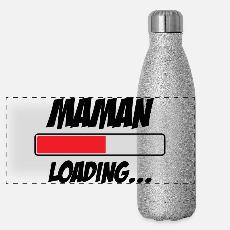 Mom loading... Please Wait - Mother-to-be Panoramic Glitter Thermal Bottle 500 ml