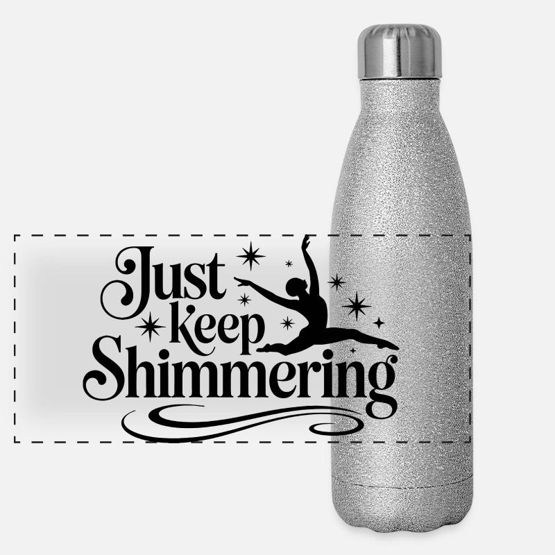 Schimmern Sie einfach weiter Synchronschwimmer Panorama Glitzer Isolierflasche 500 ml