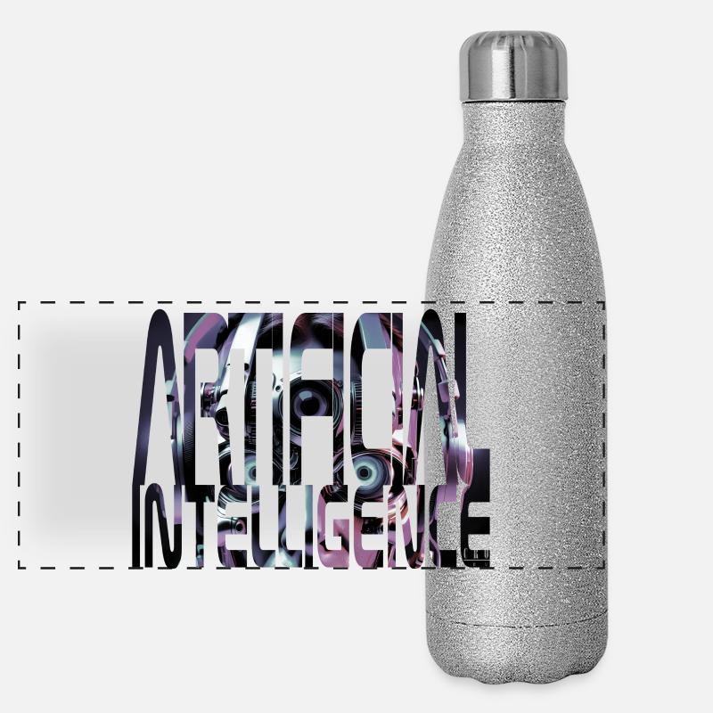 Intelligence artificielle Gourde isotherme panoramique pailletée 500 ml