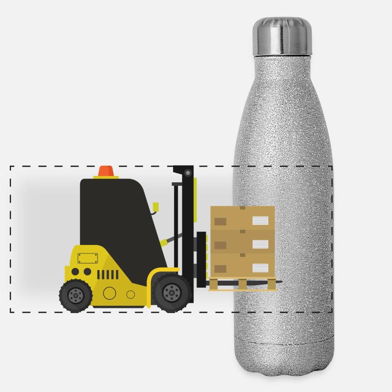Chariot élévateur Gourde isotherme panoramique pailletée 500 ml