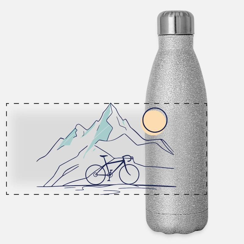 Mountain Ride Panorama Glitzer Isolierflasche 500 ml