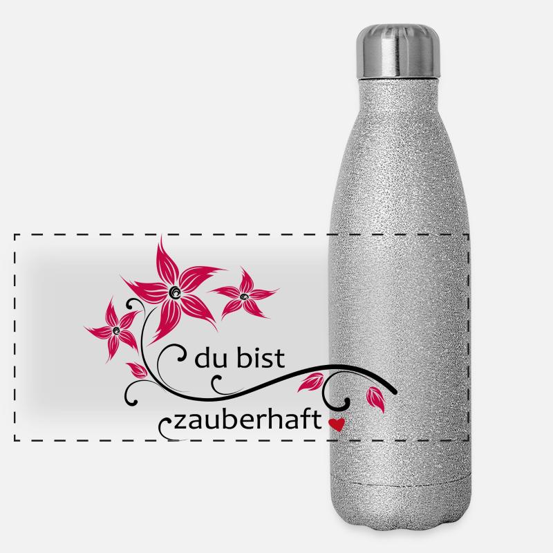 du bist zauberhaft Panorama Glitzer Isolierflasche 500 ml