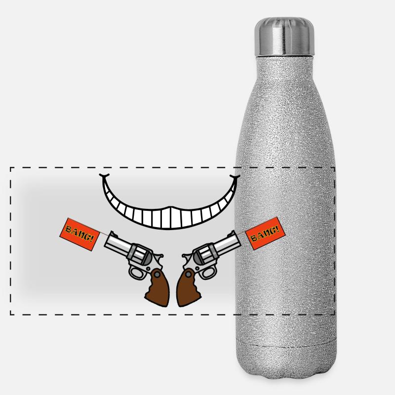 Lächeln gun Panorama Glitzer Isolierflasche 500 ml