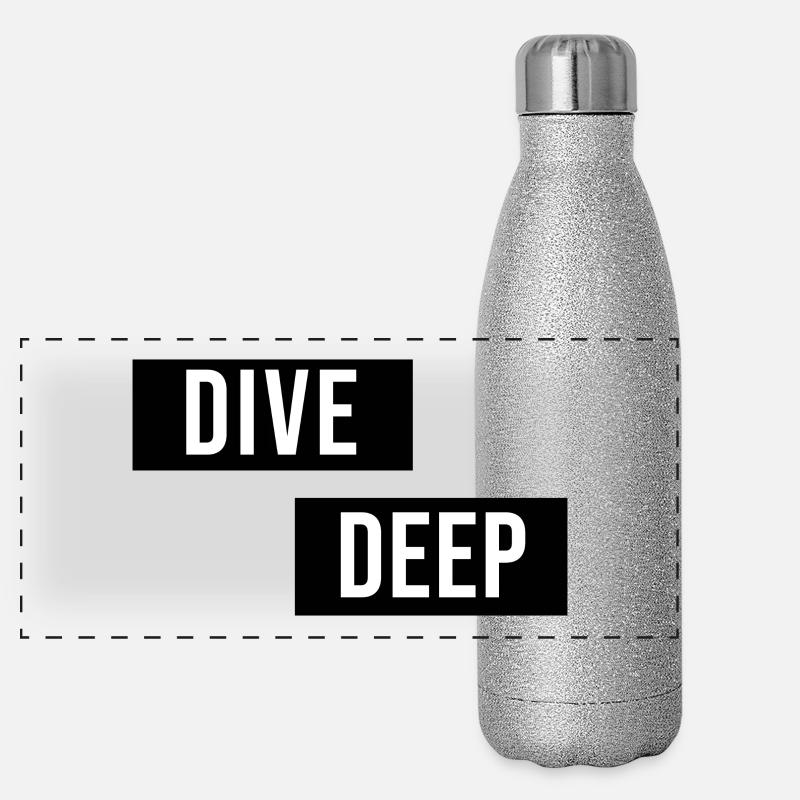 Dive Deep Inspiration Panorama Glitzer Isolierflasche 500 ml