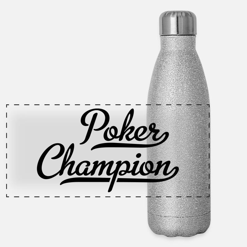 Poker Champion Gourde isotherme panoramique pailletée 500 ml